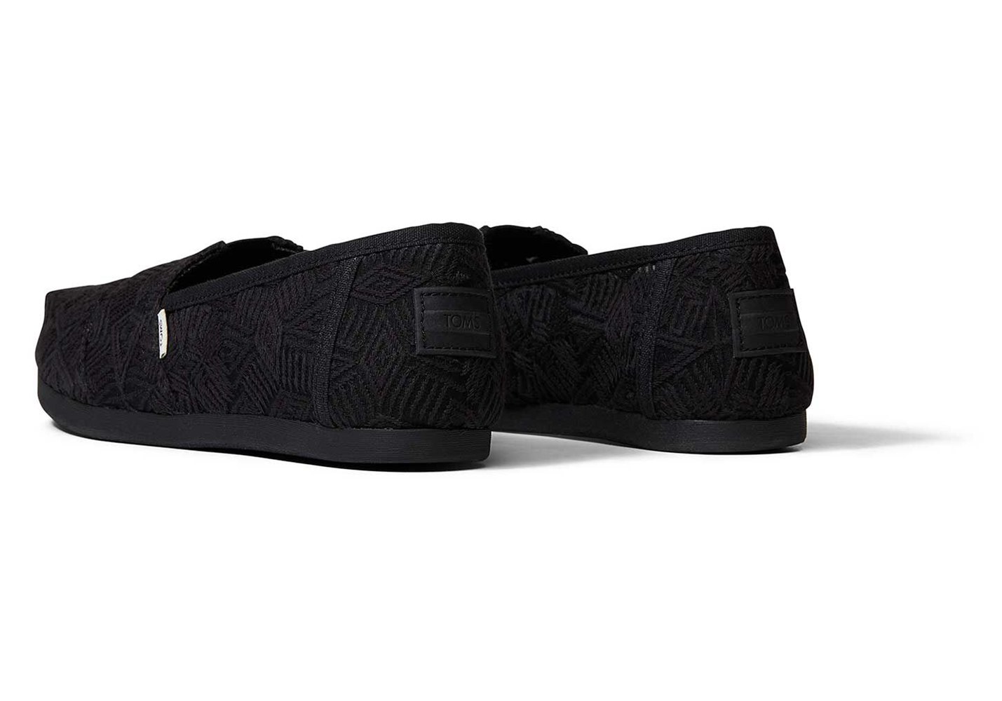 Toms Espadryle Damskie Czarne - Alpargata Geo Lace - 67VTWEBFR